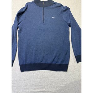 Men's Vineyard Vines Blue Navy Zip Up Sweater L